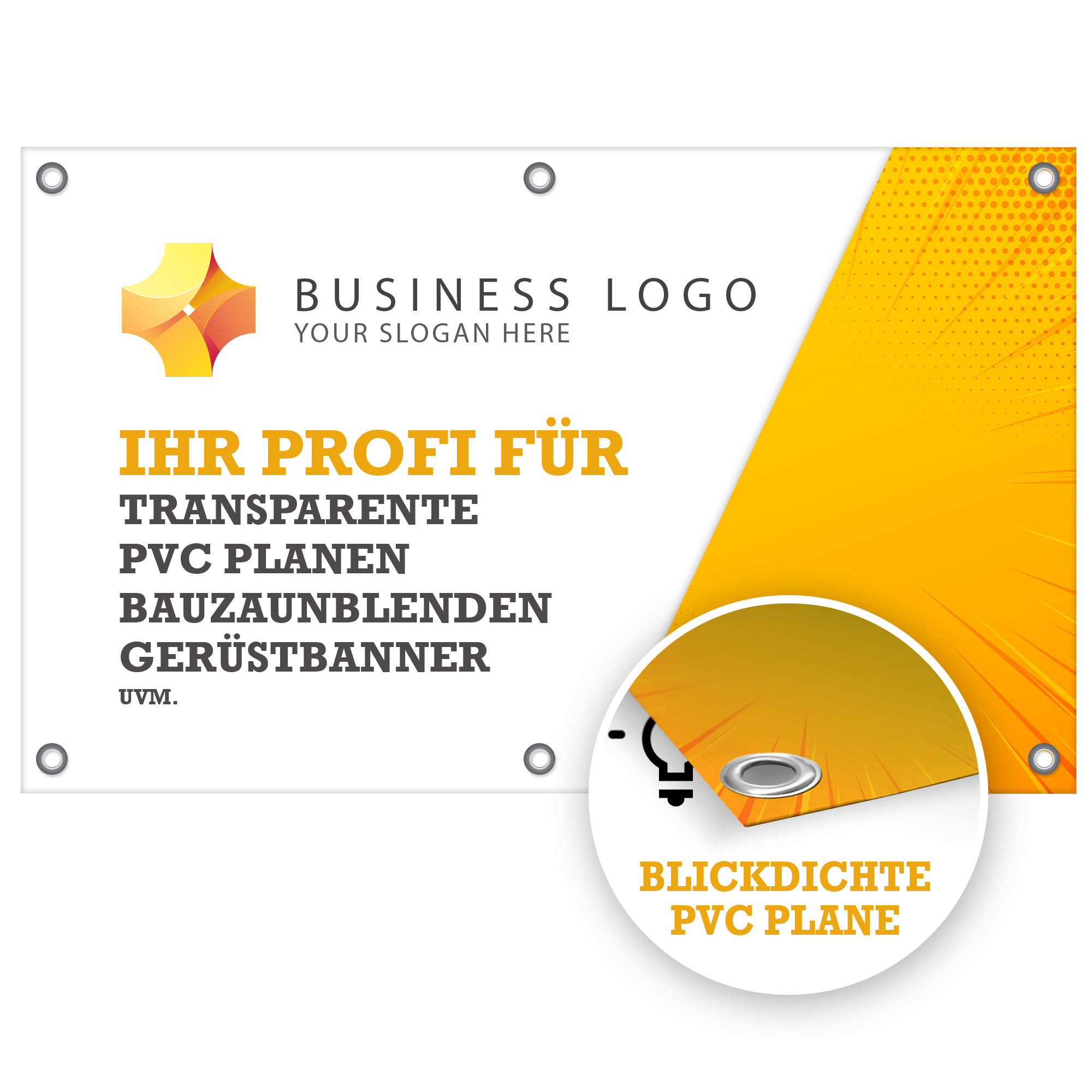 Werbebanner lichtundurchlässig